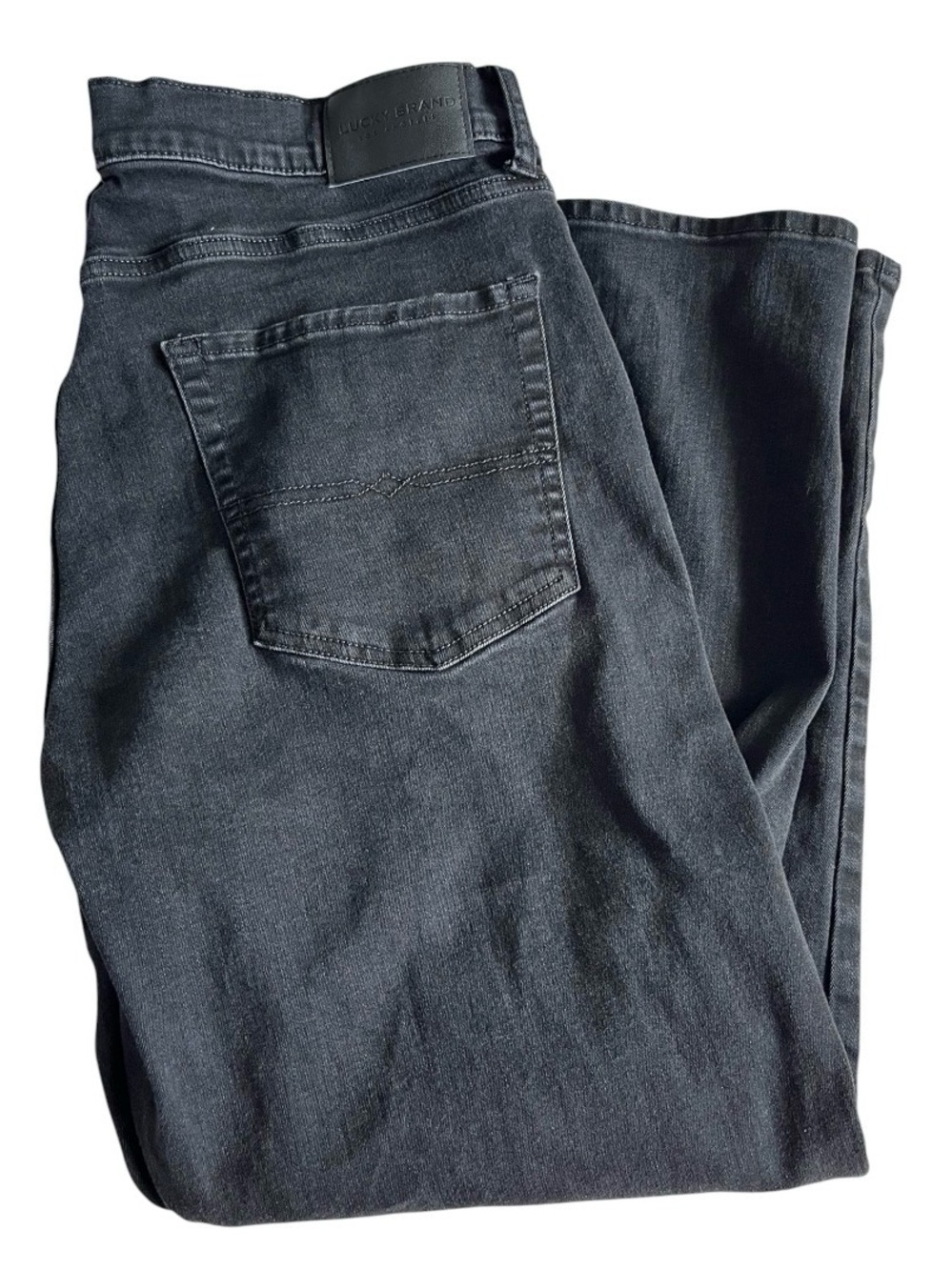Lucky Brand 410 Jeans Mens Fits 38x27 Black Athletic Slim Stretch Casual Pants